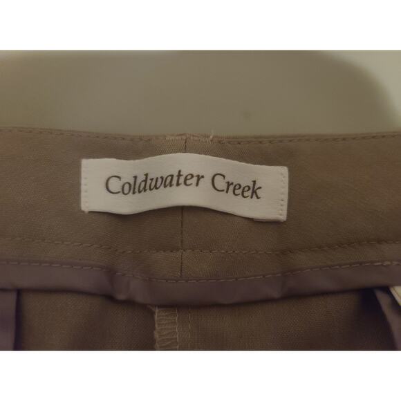 NWT Coldwater Creek tan khaki boot cut trouser pants - 16 - Picture 3 of 8